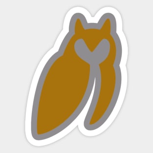 owl orange Sticker